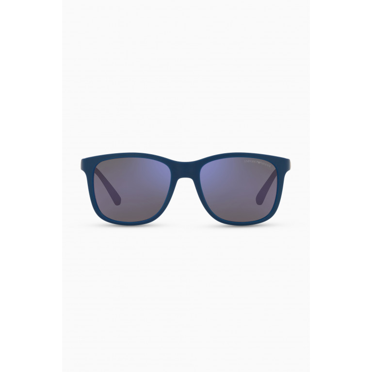 Emporio Armani - D Frame Sunglasses in Acetate Blue