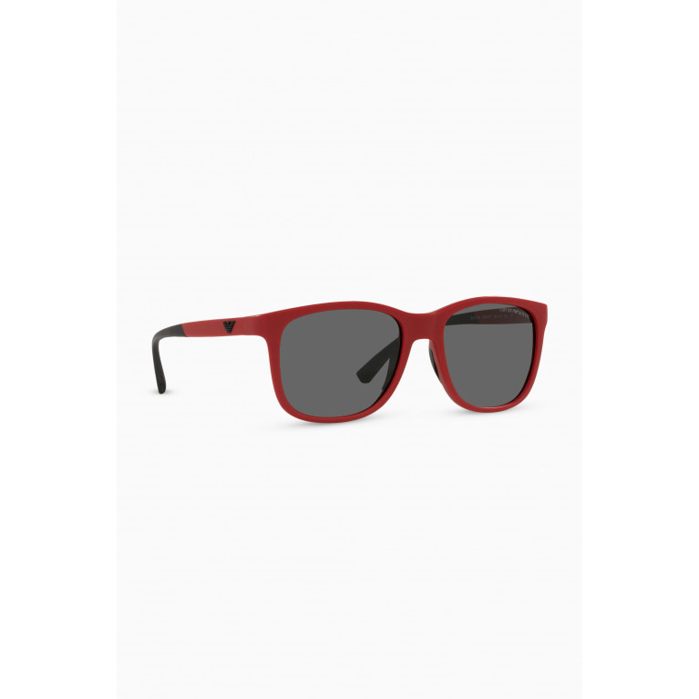 Emporio Armani - D Frame Sunglasses in Acetate Grey