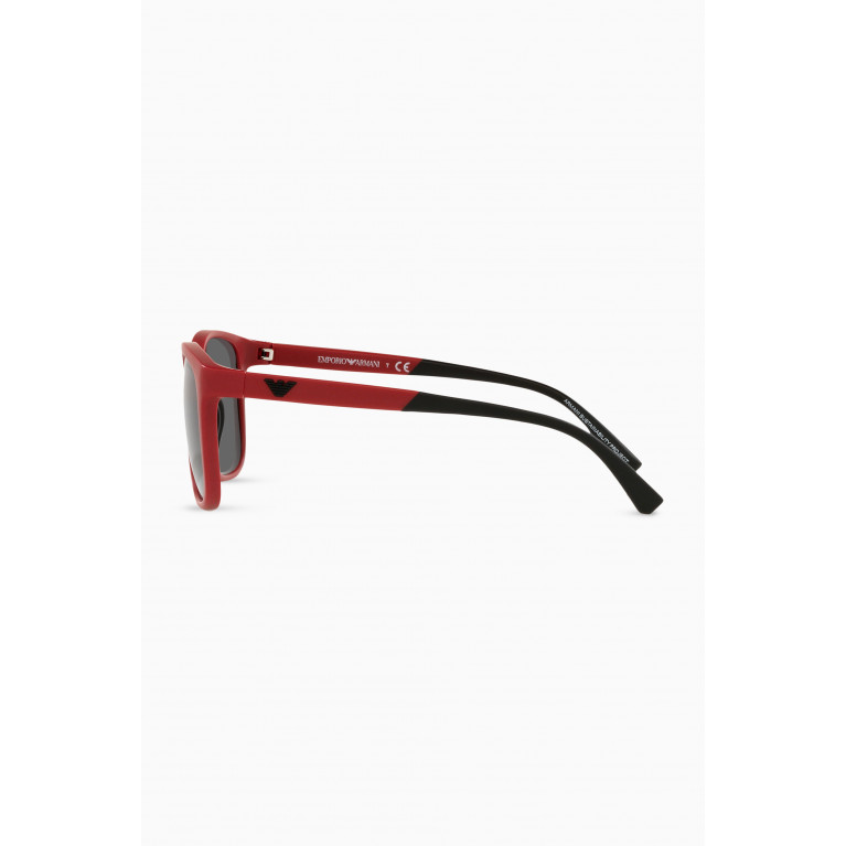 Emporio Armani - D Frame Sunglasses in Acetate Grey