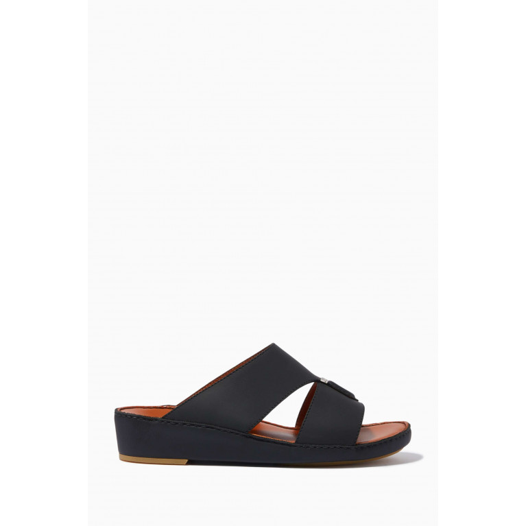 Private Collection - Cinghia Cuscino Sandals in Softcalf Black