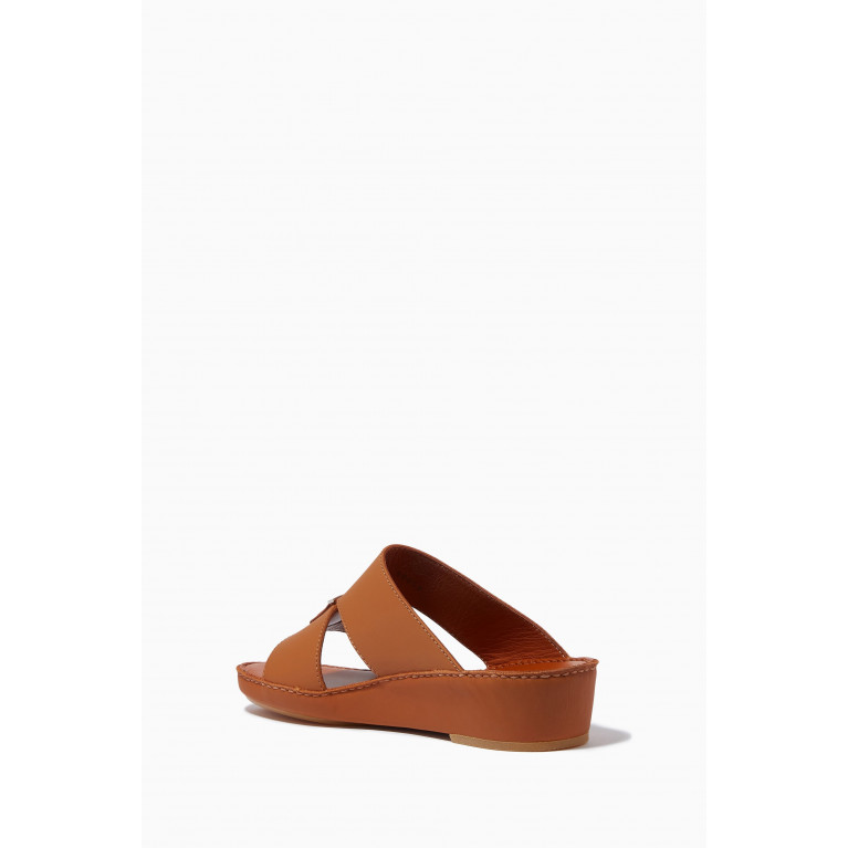 Private Collection - Cinghia Cuscino Sandals in Softcalf Brown