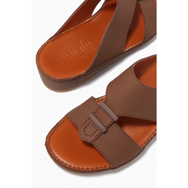 Private Collection - Baguettes Sandals in Rubbercalf Brown