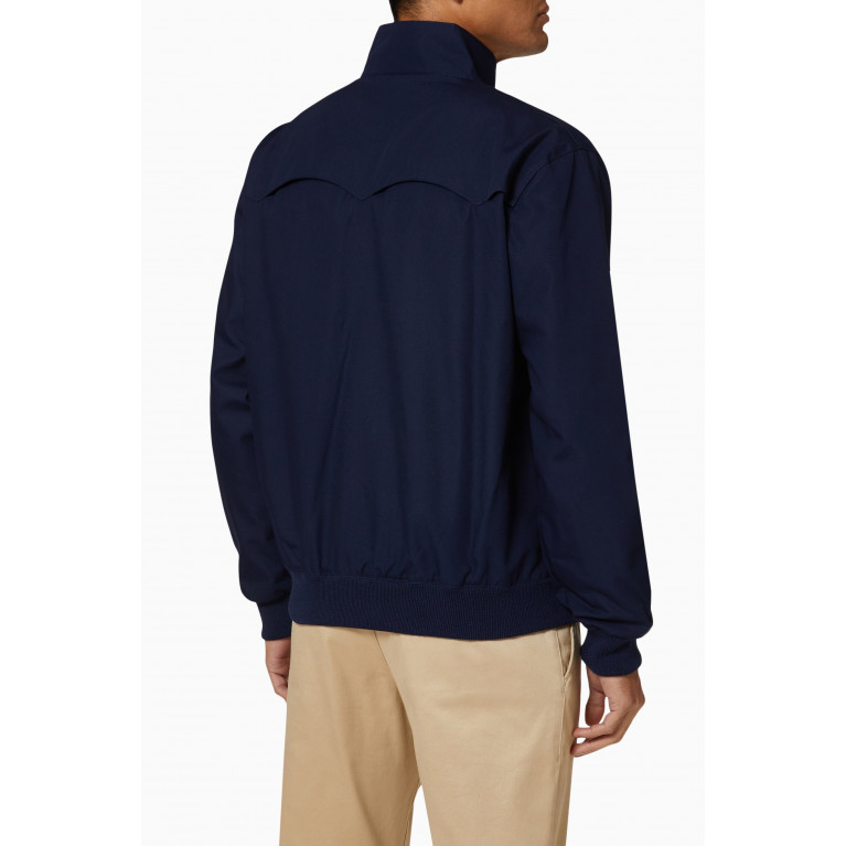 Fred Perry - Harrington Jacket in Cotton Blend Blue