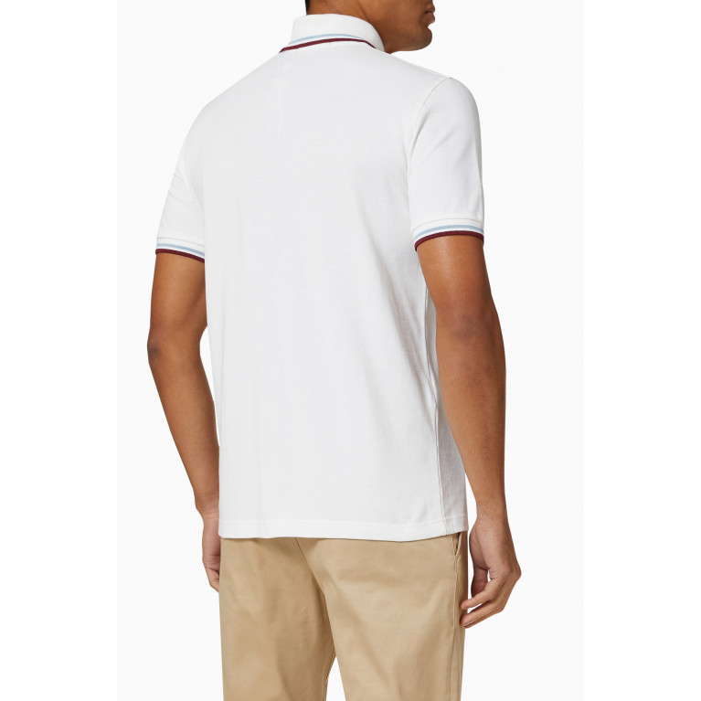 Fred Perry - Twin Tipped Polo Shirt in Cotton Piqué White