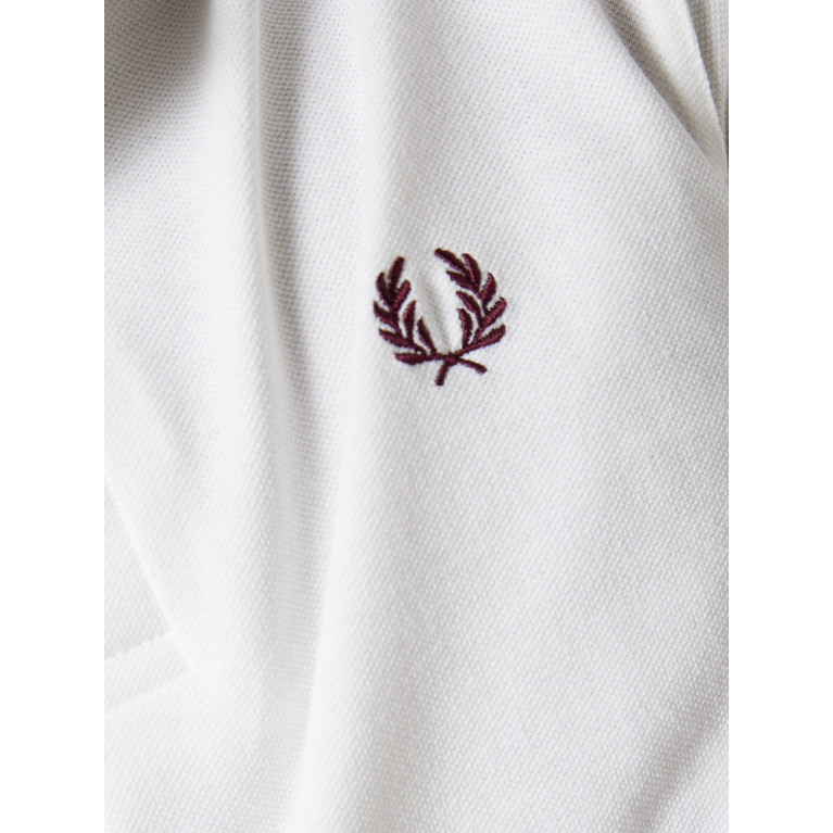 Fred Perry - Twin Tipped Polo Shirt in Cotton Piqué White