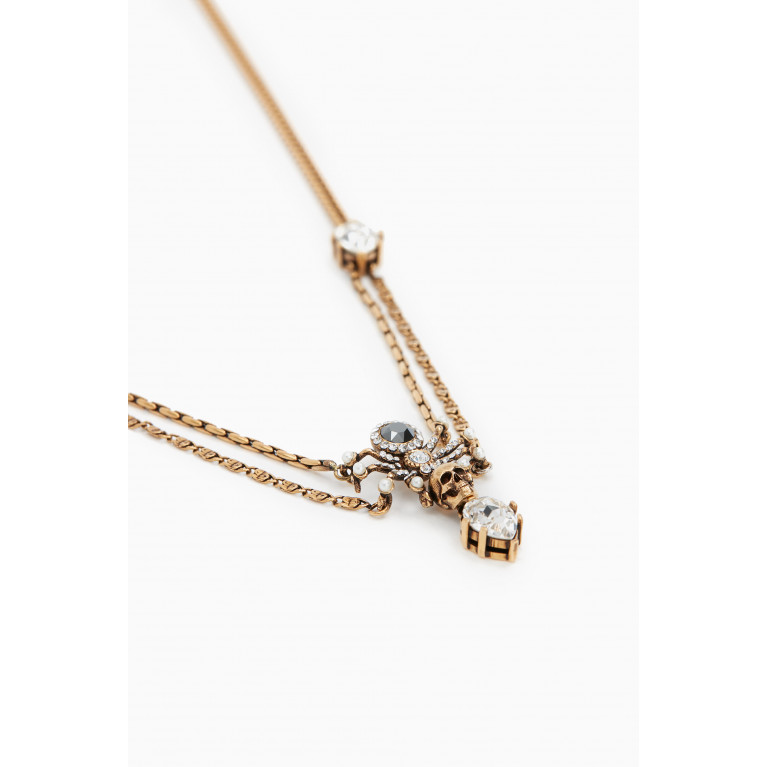 Alexander McQueen - Swarovski Spider Necklace in Eco-brass