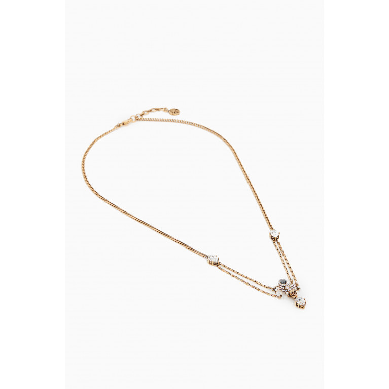 Alexander McQueen - Swarovski Spider Necklace in Eco-brass