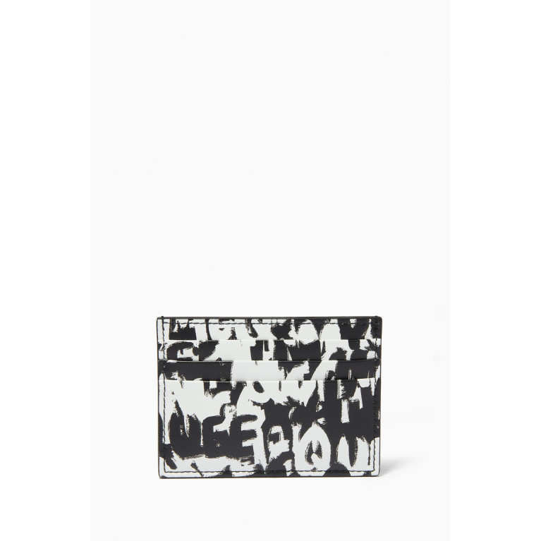 Alexander McQueen - McQueen Graffiti Card Holder in Leather