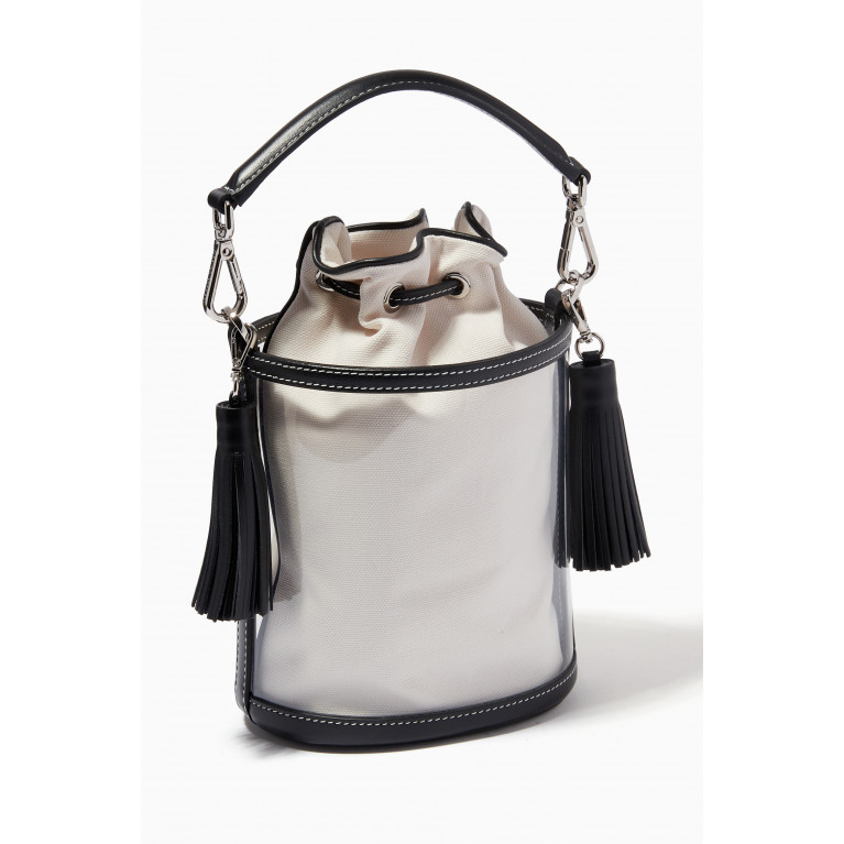 Marina Raphael - Micro Carina Bucket Bag in Plexi & Canvas