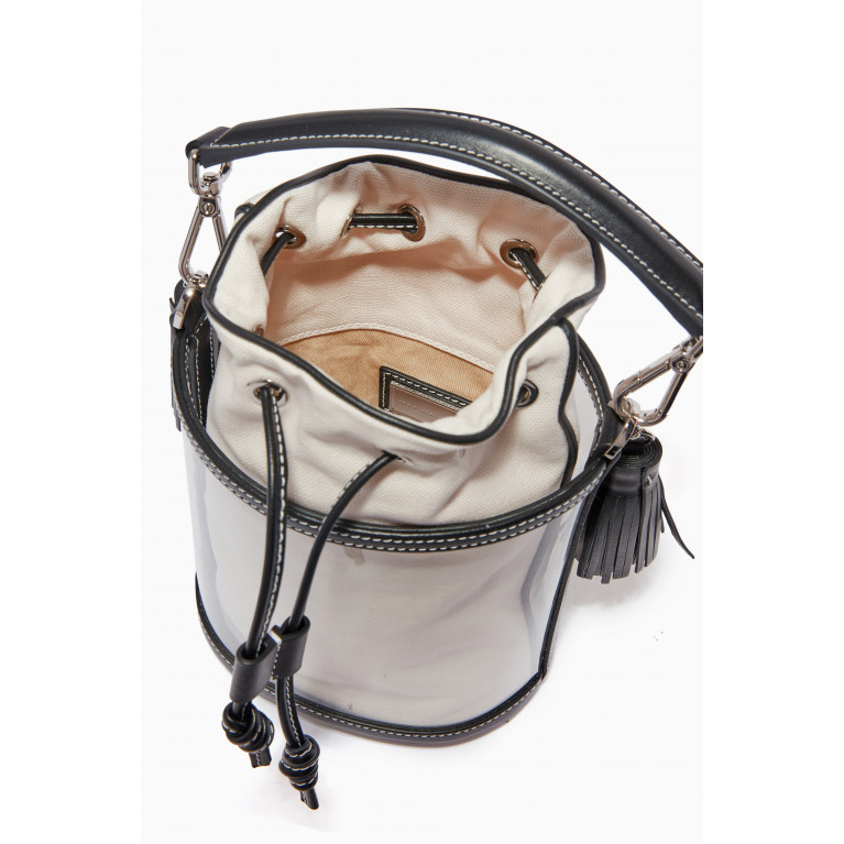 Marina Raphael - Micro Carina Bucket Bag in Plexi & Canvas