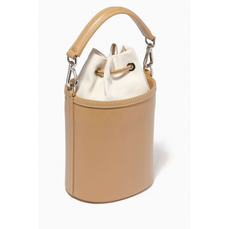 Marina Raphael - Micro Carina Bucket Bag in Canvas & Napa