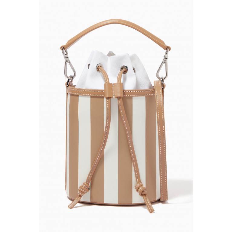 Marina Raphael - Micro Carina Bucket Bag in Canvas & Napa