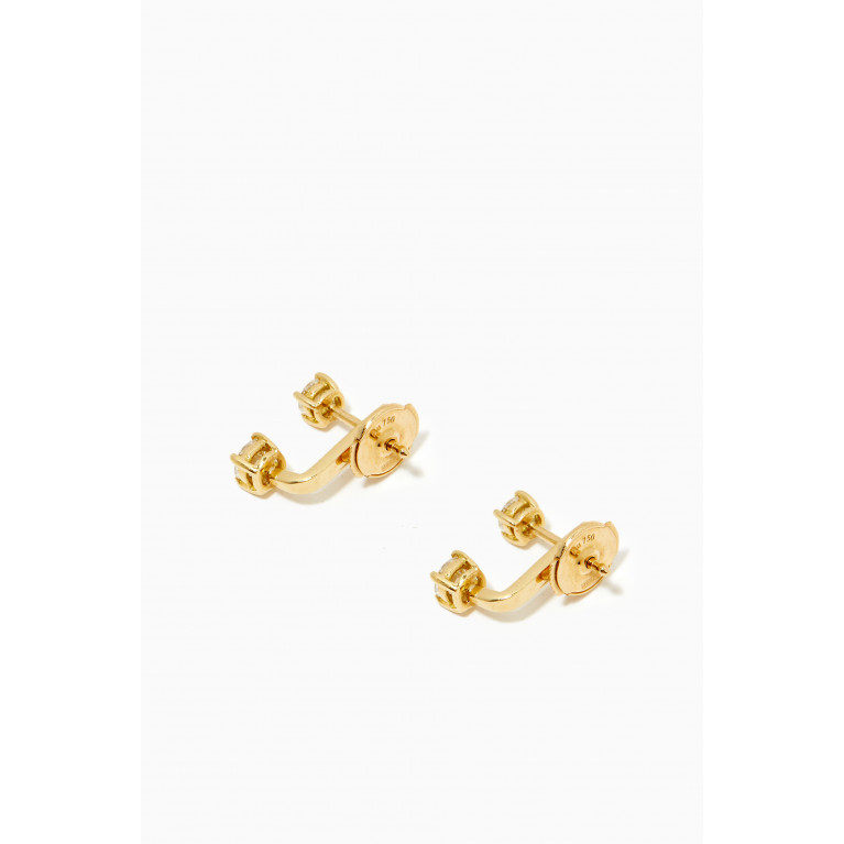 Yataghan Jewellery - My Solitaire Diamond Earrings in 18kt Yellow Gold