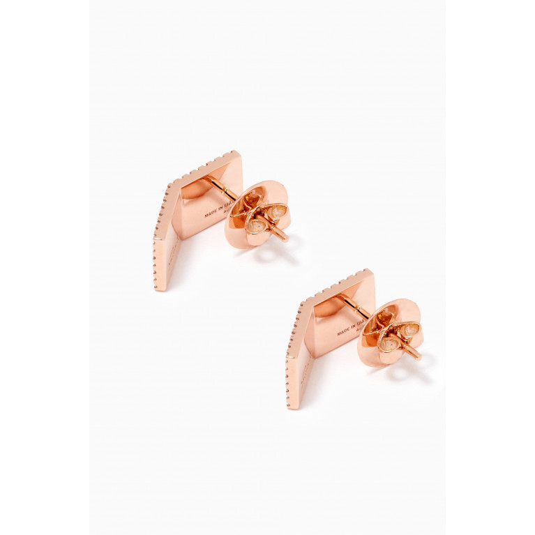 Samra - Oud Turath Diamond Stud Earrings in 18kt Rose Gold