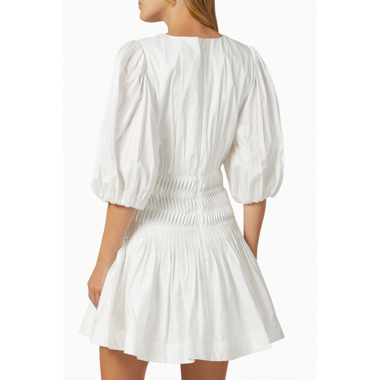 Aje - Tidal Tucked Mini Dress in Cotton