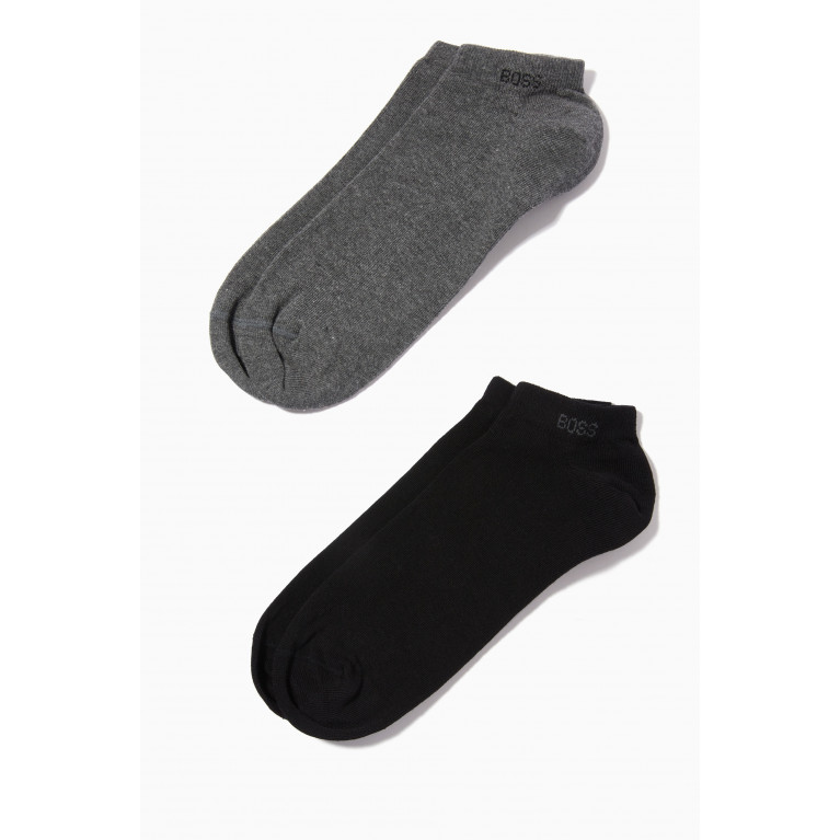 Boss - Ankle Socks in Stretch Cotton, Set of 2