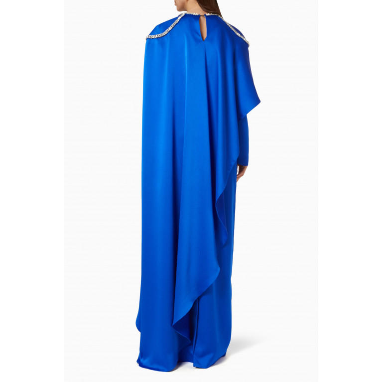 Rasario - Embellished Cape Gown