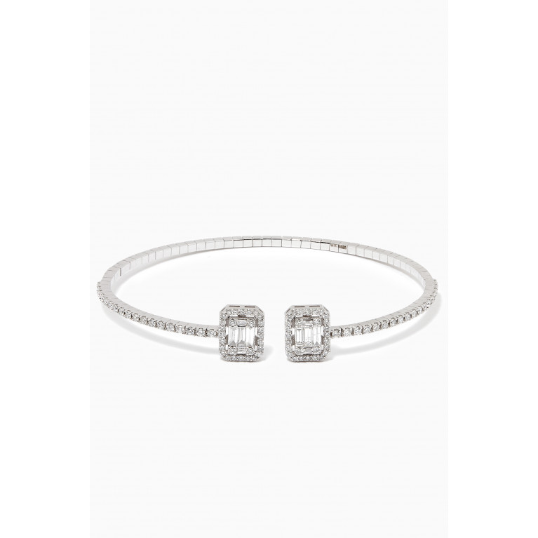 NASS - Diamond Cuff Bracelet in 18kt White Gold