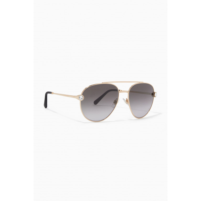 Dolce & Gabbana - Aviator Sunglasses in Metal Gold