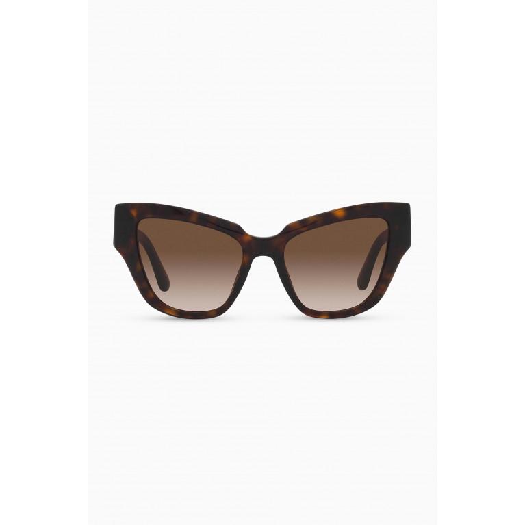 Dolce & Gabbana - DG Crossed Sunglasses in Acetate Brown