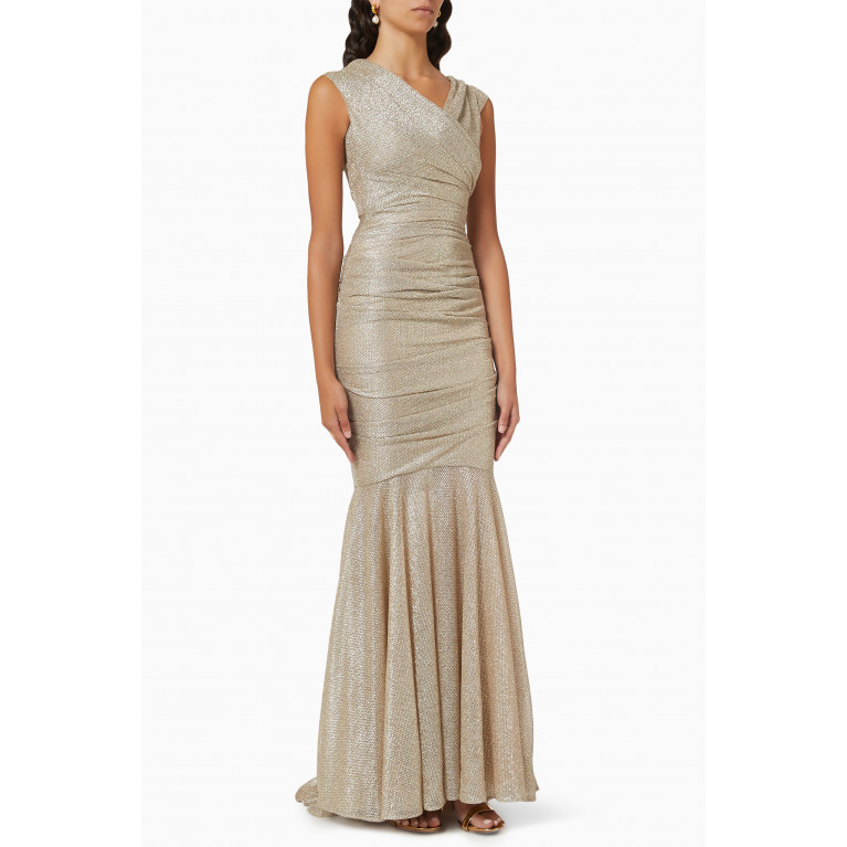 Talbot Runhof - Ruched Gown in Ombre Voile