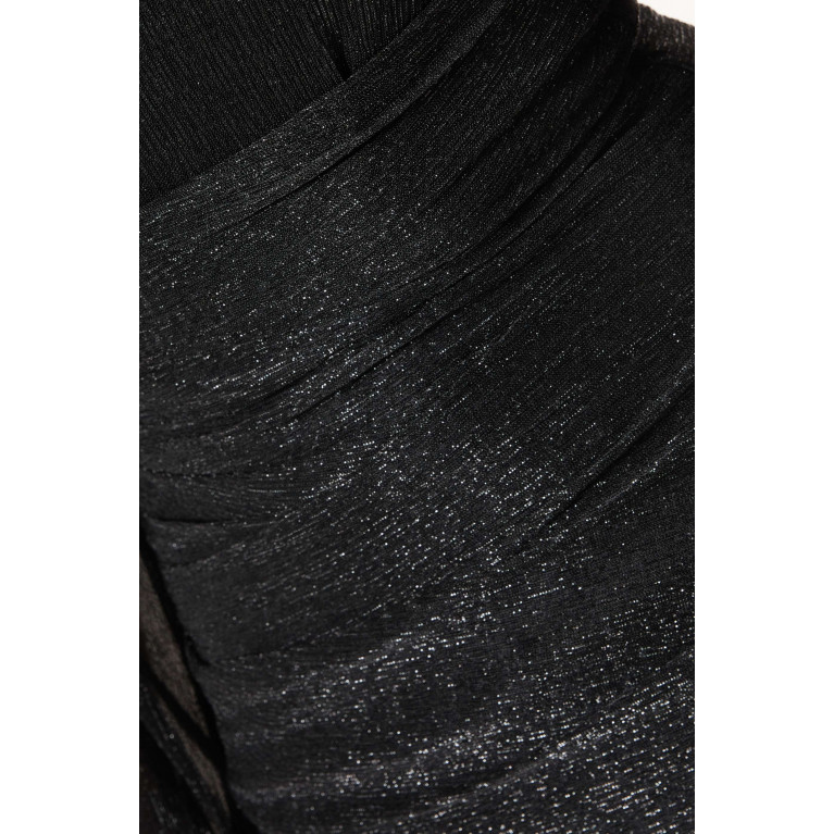 Talbot Runhof - Long Sleeve Gown in Metallic Voile