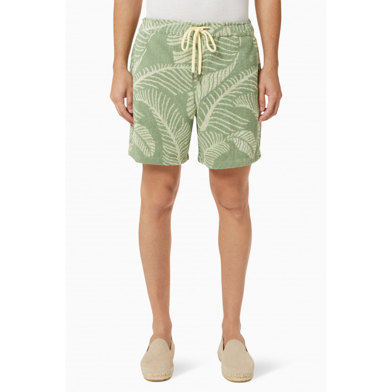 OAS - Banana Leaf Shorts in Cotton Terry