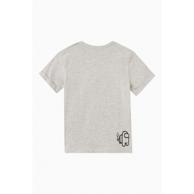 Name It - Among Us T-shirt in Organic Cotton Jersey Grey