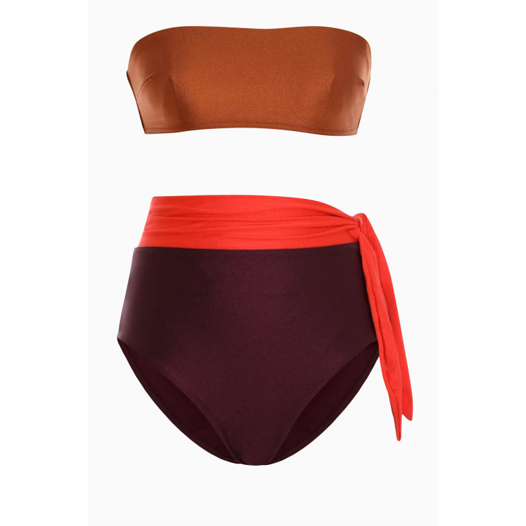 Zimmermann - Violet Colour-block Bikini Set in Italian Lycra®