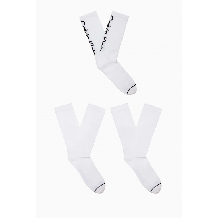 Calvin Klein - Crew Socks, Set of 3 White