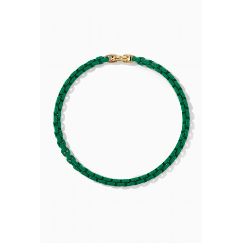 David Yurman - Bel Aire Chain Bracelet in Acrylic & 14kt Yellow Gold Green
