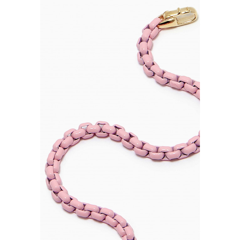 David Yurman - Bel Aire Chain Bracelet in Acrylic & 14kt Yellow Gold Pink