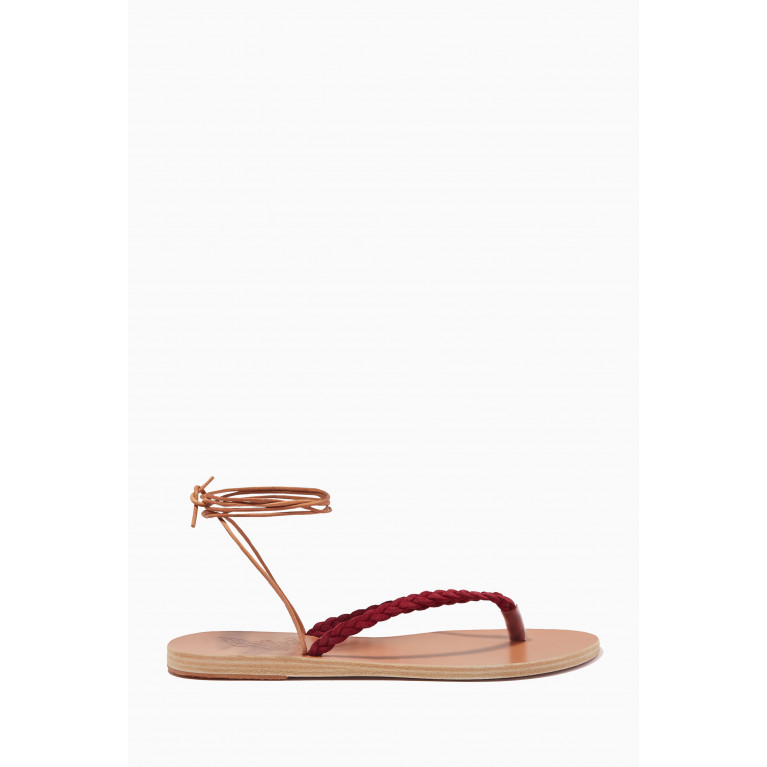 Ancient Greek Sandals - Plage Lace Up Sandals in Suede & Leather