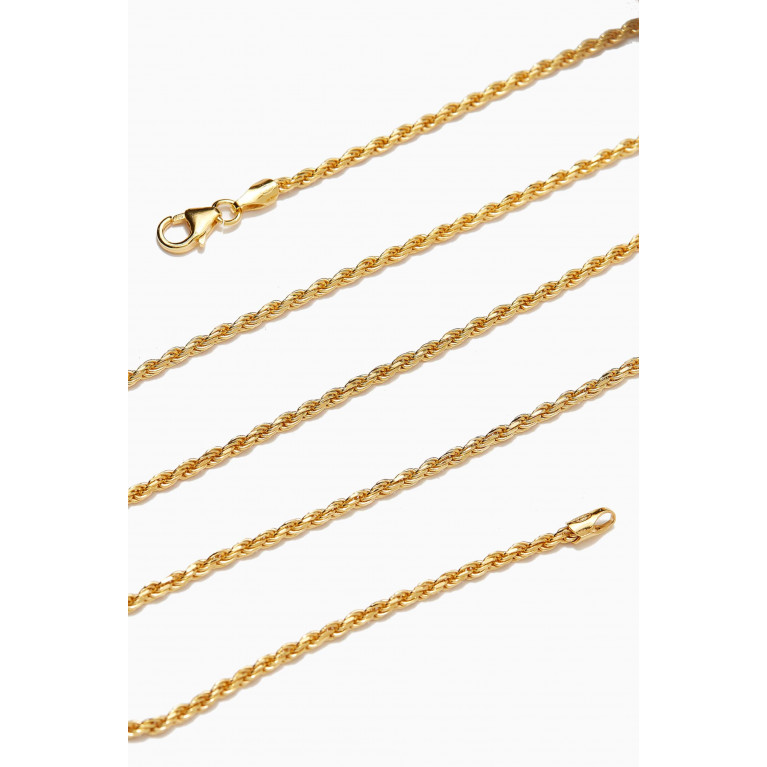 Miansai - Rope Chain Necklace in 14kt Gold Vermeil, 1.8mm