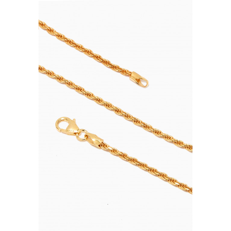 Miansai - Rope Chain Bracelet in 14kt Gold Vermeil, 2.4mm