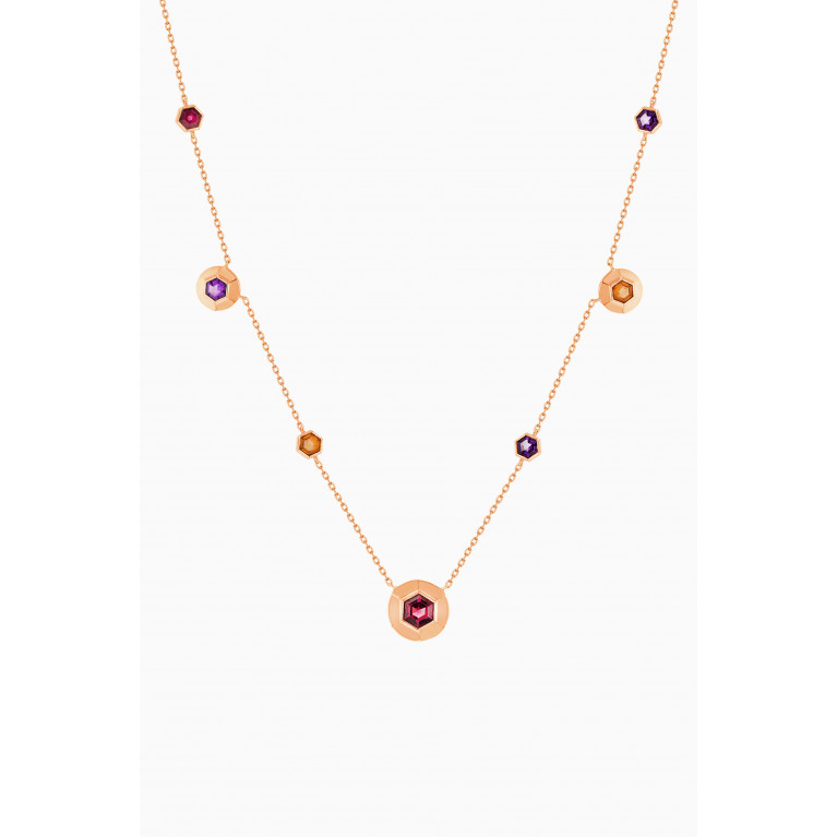 Damas - Kanzi Gemstone Necklace in 18kt Rose Gold