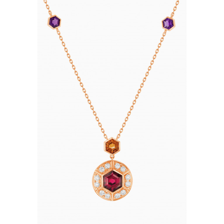 Damas - Kanzi Gemstone Necklace in 18kt Rose Gold