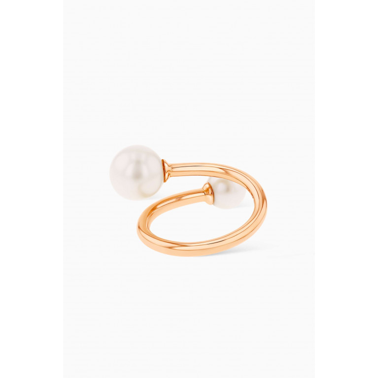 Damas - Kiku Glow Pearl Open Ring in 18kt Rose Gold