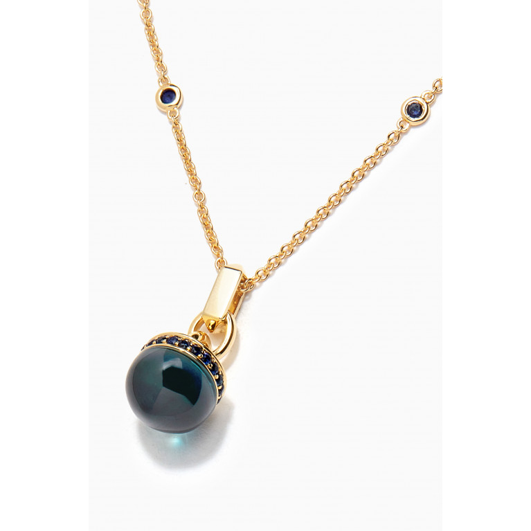 Damas - Dome Noble London Topaz & Sapphire Necklace in 18kt Yellow Gold