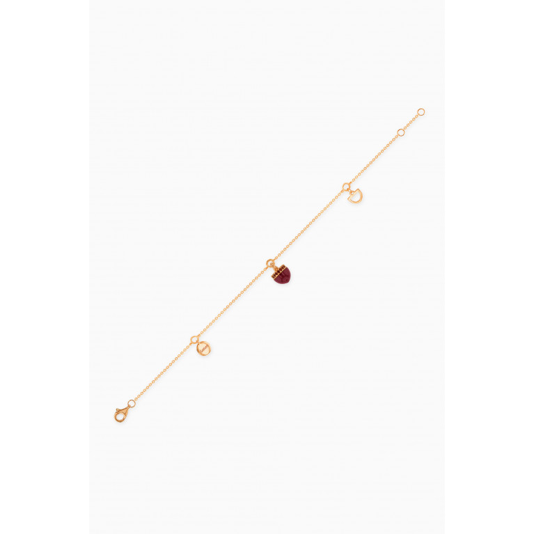 Damas - Dome Noble Garnet Bracelet in 18kt Rose Gold