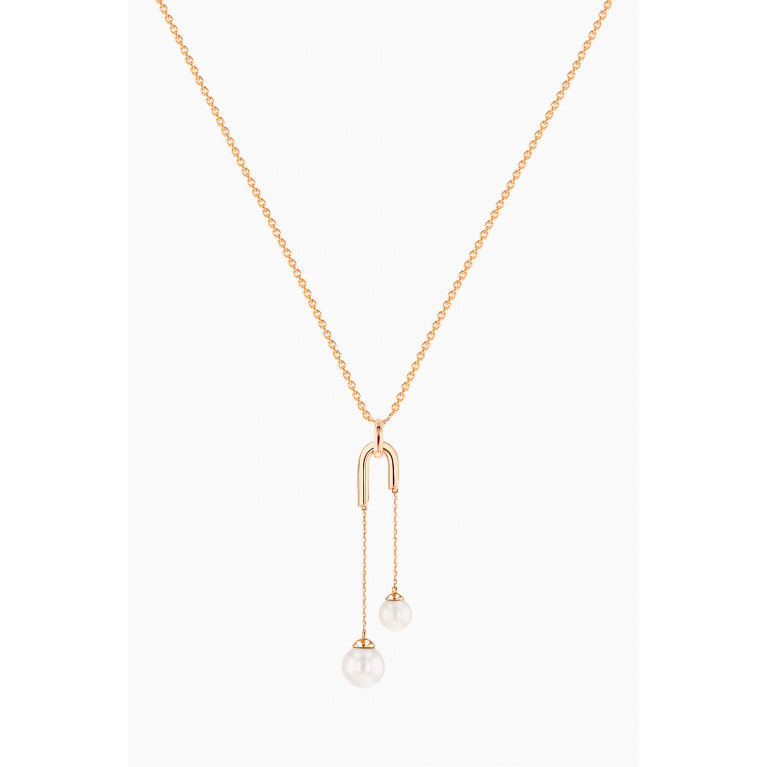 Damas - Kiku Glow Pearl Necklace in 18kt Rose Gold