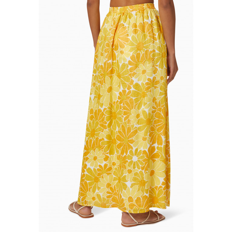 Faithfull The Brand - Danita Maxi Skirt in Linen Yellow