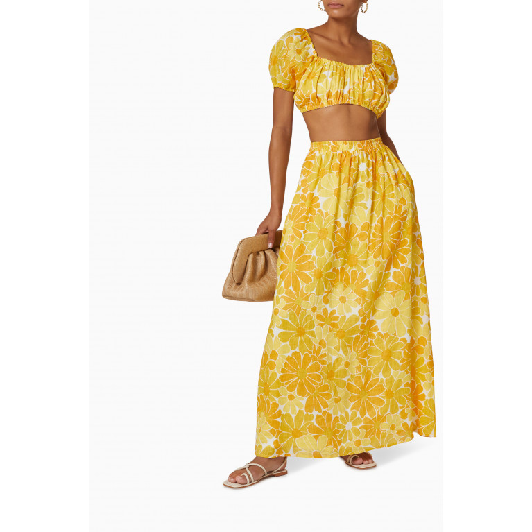 Faithfull The Brand - Danita Maxi Skirt in Linen Yellow