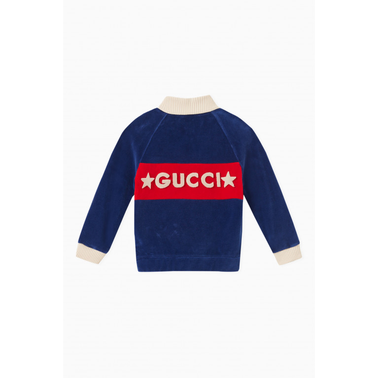Gucci - Logo-embroidered Zip Jacket in Chenille