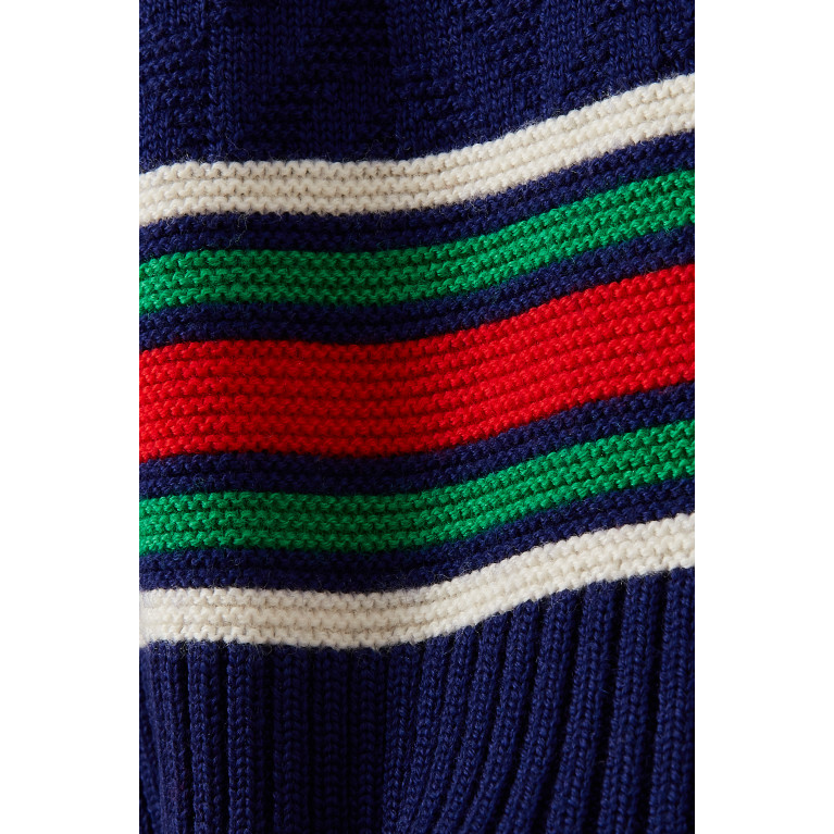 Gucci - Stripe Mock Neck Knitwear in Wool