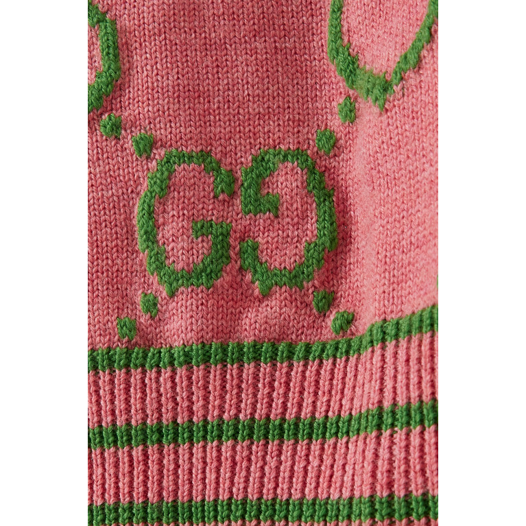 Gucci - GG Hearts Intarsia Dress in Wool