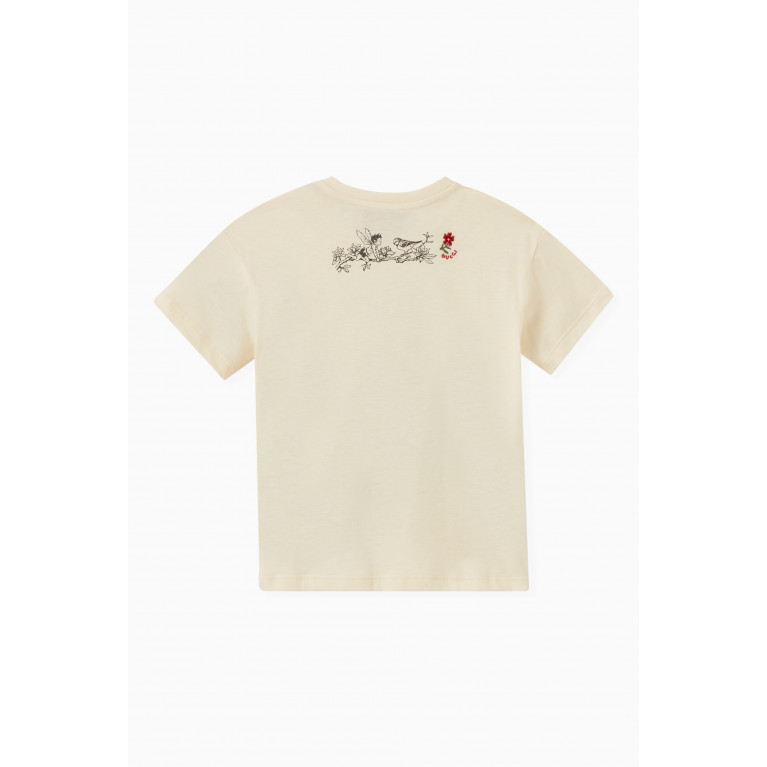 Gucci - Floral Fairy Print T-shirt in Cotton Jersey