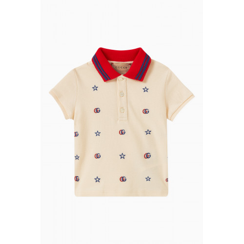 Gucci - Star Print Polo in Cotton