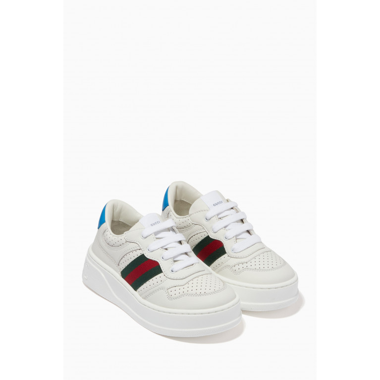 Gucci - Chunky Web Sneakers in Leather White