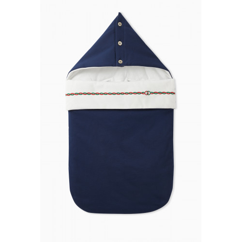 Gucci - Rope Logo Sleeping Bag in Heavy Cotton Jersey Blue